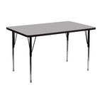 Flash Furniture 24''W x 48''L Rectangular Thermal Laminate Activity Table - Standard Height Adjustable Legs