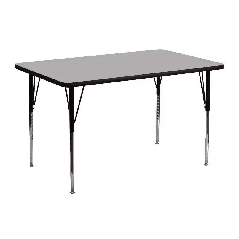 Flash Furniture 24''W x 48''L Rectangular Thermal Laminate Activity Table - Standard Height Adjustable Legs
