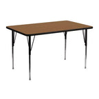 Tavolo attività rettangolare laminato a caldo 24"L x 48"P - Gambe regolabili in altezza standard