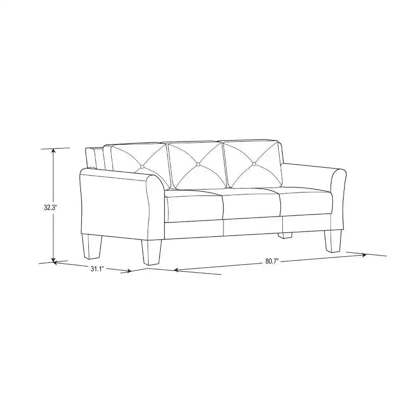 Divano Tufted Harper in Microfibra - Lifestyle Solutions