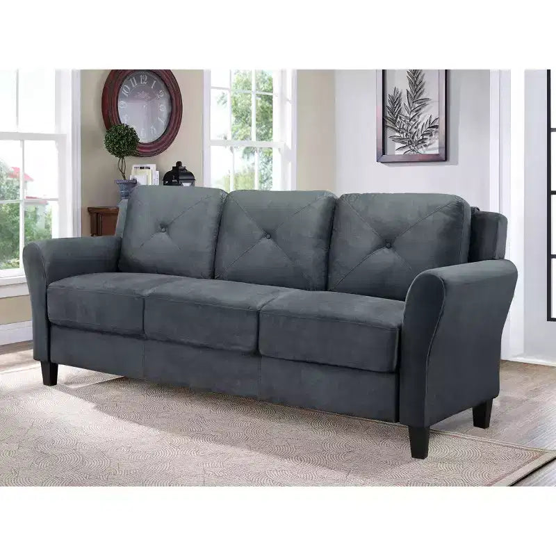 Divano Tufted Harper in Microfibra - Lifestyle Solutions