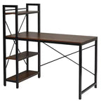 Scrivania Compatta da 47,5'' con Librerie a 4 Ripiani per Ufficio Domestico