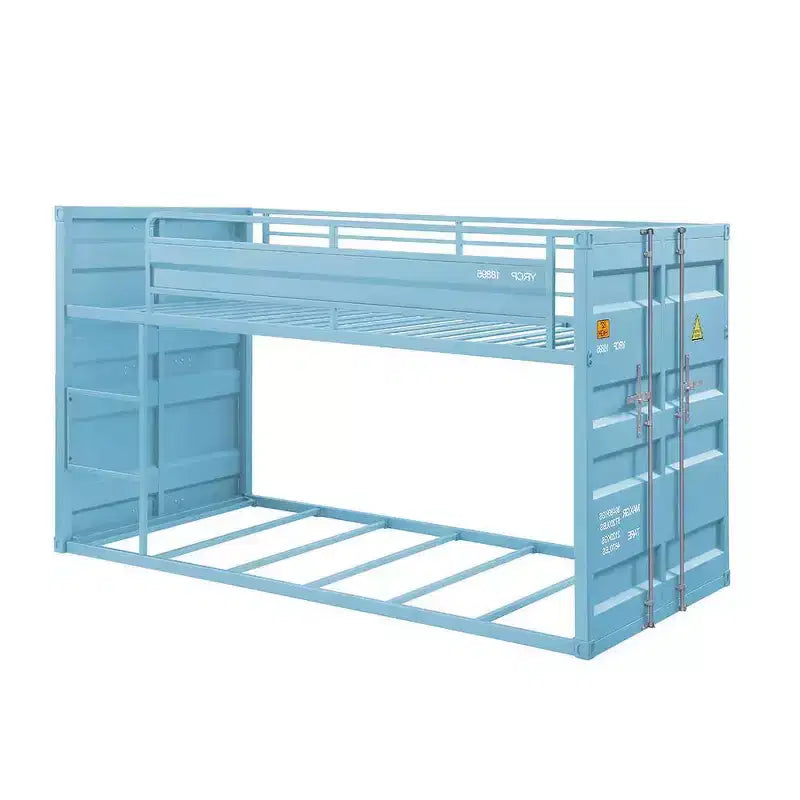 80"Twin/Twin Bunk Bed Cargo Loft and Bunk Bed Finish - Acme