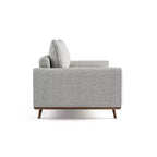HOMES: Inside + Out Divano Gubera 82" Mid-Century in Tessuto Misto Lino Cotone con Cuscini in Misto Piuma