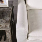 HOMES: Inside + Out Divano Gubera 82" Mid-Century in Tessuto Misto Lino Cotone con Cuscini in Misto Piuma