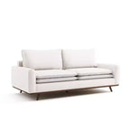HOMES: Inside + Out Divano Gubera 82" Mid-Century in Tessuto Misto Lino Cotone con Cuscini in Misto Piuma