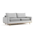 HOMES: Inside + Out Divano Gubera 82" Mid-Century in Tessuto Misto Lino Cotone con Cuscini in Misto Piuma