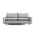 HOMES: Inside + Out Gubera 82" Mid-Century Sofa Cotton Linen Blend Upholstery with Feather Blend Cushions