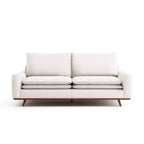 HOMES: Inside + Out Divano Gubera 82" Mid-Century in Tessuto Misto Lino Cotone con Cuscini in Misto Piuma
