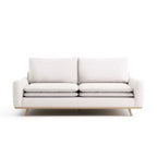 HOMES: Inside + Out Divano Gubera 82" Mid-Century in Tessuto Misto Lino Cotone con Cuscini in Misto Piuma